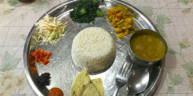 Daal bhaat nepali meal 